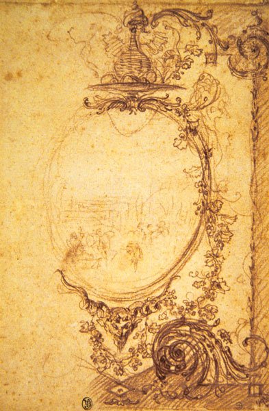 Suunnittelu koristepaneelille: Syksy tekijältä Jean Antoine Watteau