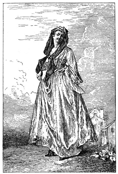 Ranskalainen puku, 1885. tekijältä Jean Antoine Watteau