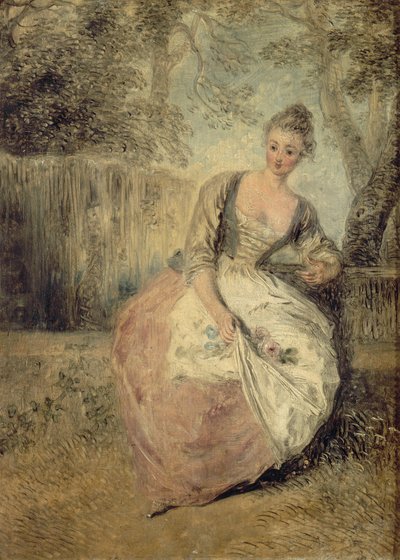 Die besorgte Geliebte von Jean Antoine Watteau