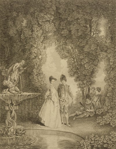 Vesiputous tekijältä Jean Antoine Watteau
