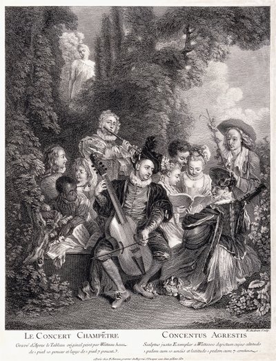 Maakonsertti, 1735 tekijältä Jean Antoine Watteau