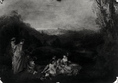Rauhallinen rakkaus, n. 1718-1919 (katso myös 418315) tekijältä Jean Antoine Watteau