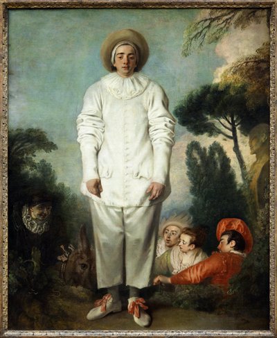 Pierrot, joka tunnettiin aiemmin nimellä Gilles (öljy kankaalle) tekijältä Jean Antoine Watteau