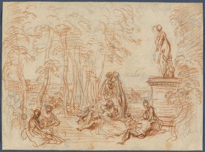 Tutkimus rakkauden juhlaa varten tekijältä Jean Antoine Watteau