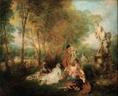 Rakkauden juhla, n. 1718-1719 tekijältä Jean Antoine Watteau