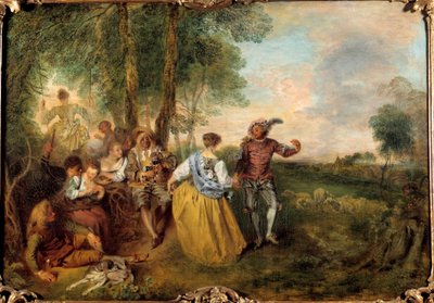 Paimenet. Jean Antoine Watteaun (1684-1721) maalaus tekijältä Jean Antoine Watteau