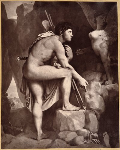 Oidipus sfinksin kanssa Ingresin mukaan. tekijältä Jean Auguste Dominique (after) Ingres