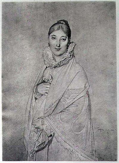 Naisen muotokuva tekijältä Jean Auguste Dominique (after) Ingres