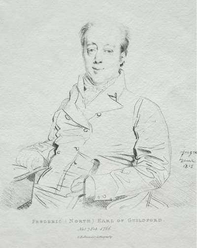 Frederic 5. Earl of Guilford tekijältä Jean Auguste Dominique Ingres