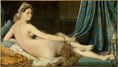 Jean Auguste Dominique Ingresin (1780-1867) Grande Odalisque Painting 1814 Dim. 0,91 x 1,62 m - Grande Odalisque. Dominique Ingresin (1780-1867) maalaus tekijältä Jean Auguste Dominique Ingres