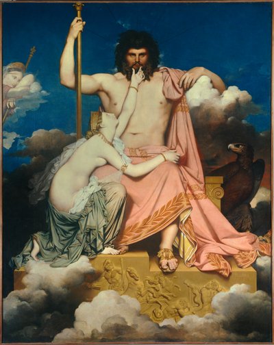 Jupiter ja Thetis maalaus Jean Auguste Dominique Ingres (1780-1867) 1811 Sun. 3,2x2,6 m Aix en Provence, Musee Granet tekijältä Jean Auguste Dominique Ingres