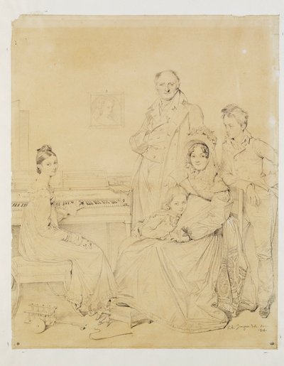 La famille Stamaty ... tekijältä Jean Auguste Dominique Ingres