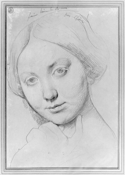 Louise de Broglie, Haussonvillen kreivitär, n. 1842 (grafiittia paperilla) tekijältä Jean Auguste Dominique Ingres