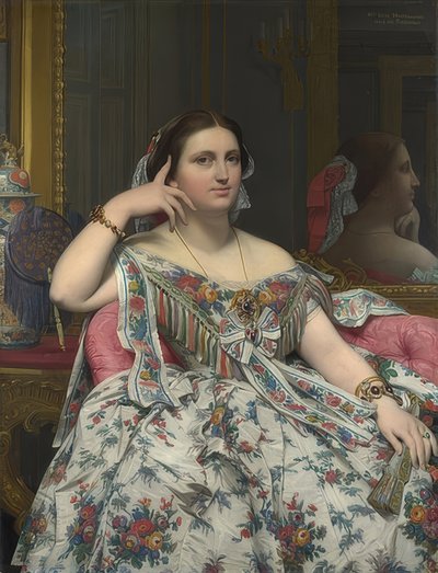 Madame Moitessier. 1856 tekijältä Jean Auguste Dominique Ingres