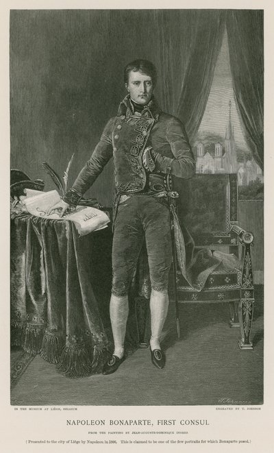 Napoleon Bonaparte, ensimmäinen konsuli tekijältä Jean Auguste Dominique Ingres