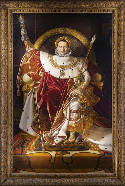 Napoleon I keisarillisen valtaistuimella, 1806 tekijältä Jean Auguste Dominique Ingres