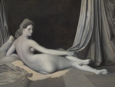 Odalisque Grisaillessa, n. 1824-34. tekijältä Jean Auguste Dominique Ingres