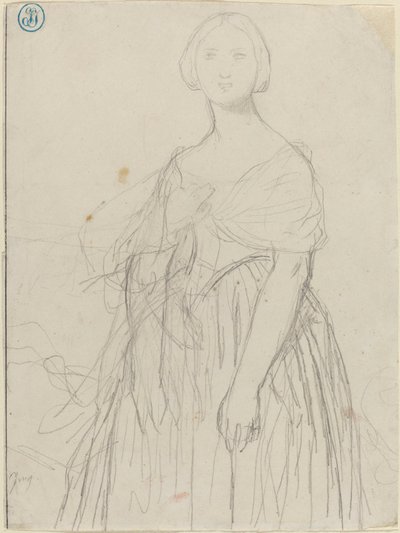 Madame Moitessierin luonnos tekijältä Jean Auguste Dominique Ingres