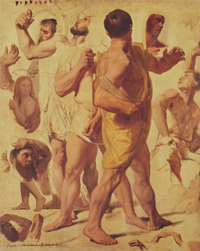 Pyhän Symphorianuksen marttyyrikuoleman opinnot (omistettu ranskalaiselle taiteilijalle ja taidekriitikolle Henry Delabordelle), noin 1824. tekijältä Jean Auguste Dominique Ingres