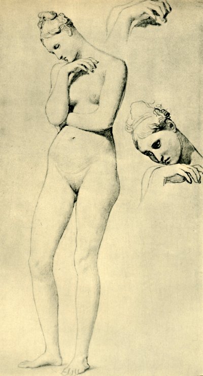 Tutkimuksia Stratonicen hahmolle, c1834-1840, 1943. tekijältä Jean Auguste Dominique Ingres