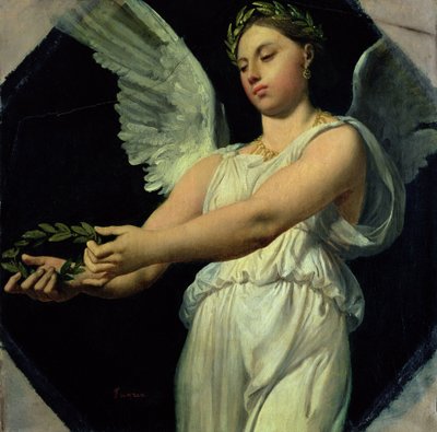 Study of Victory for the Apotheosis of Homer, 1826-27 tekijältä Jean Auguste Dominique Ingres