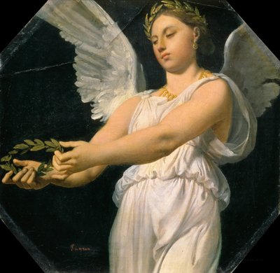 Study of Victory for the Apotheosis of Homer, c. 1826. tekijältä Jean Auguste Dominique Ingres