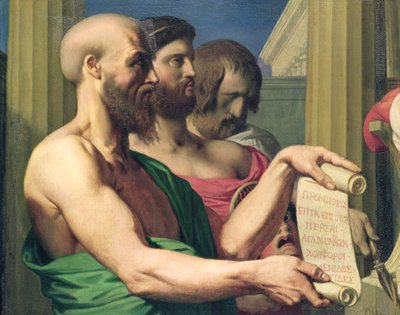 Kreikkalaiset tragediat, tutkimus Homeroksen apoteoosista tekijältä Jean Auguste Dominique Ingres