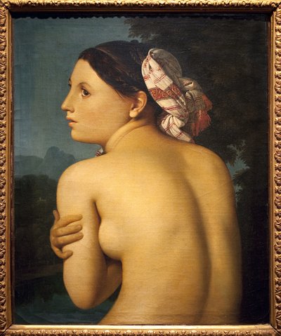 Kylpylä. Jean Auguste Dominique Ingresin (1780-1867) maalaus öljy kankaalle tekijältä Jean Auguste Dominique Ingres