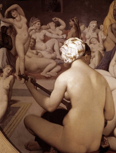 Turkkilainen sauna, yksityiskohta (1862 - Öljy puulle) tekijältä Jean Auguste Dominique Ingres