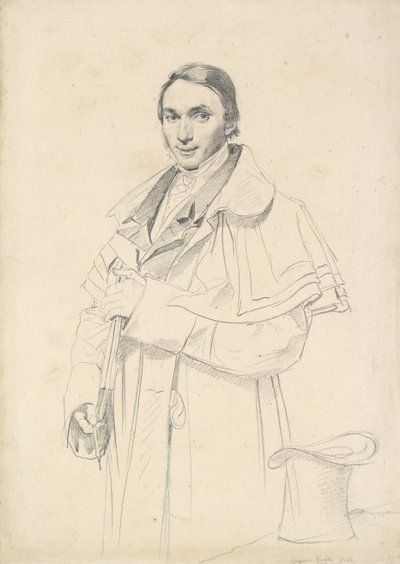 Jean-Francois-Antoine Forestin kolme neljäsosaa muotokuva, 1823 tekijältä Jean Auguste Dominique Ingres