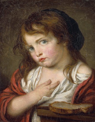 Pikkutyttö turvottaa tekijältä Jean Baptiste (after) Greuze