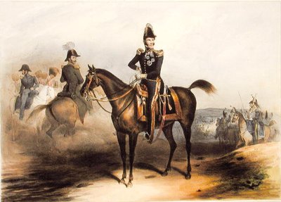 Belgian kuninkaan Leopold I:n (1790-1865) ratsastusmuotokuva tekijältä Jean Baptiste (after) Madou