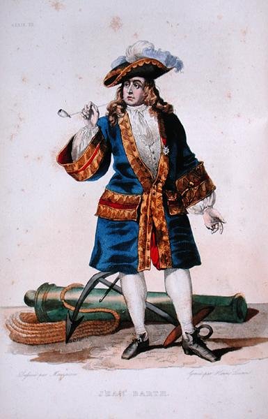 Jean Bartin (1651-1702) muotokuva n. 1830 (värikaiverrus) tekijältä Jean Baptiste (after) Mauzaisse