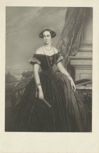 Muotokuva Louisa Aug. wilh. Preussin Amalia, prinssi Frederikin puoliso ilman tekstitystä Nic. De Keyser tekijältä Jean Baptiste Alfred Cornilliet