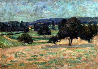 Maisema Ile de Francessa, n. 1895 (öljy kankaalle) tekijältä Jean Baptiste Armand Guillaumin