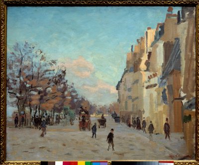 Quai de la gare Pariisissa, lumiefekti Jean baptiste armand Guillaumin (1841-1927) maalaus 1800-luvun su. 0,5 x 0,61 m Pariisi, Musee d