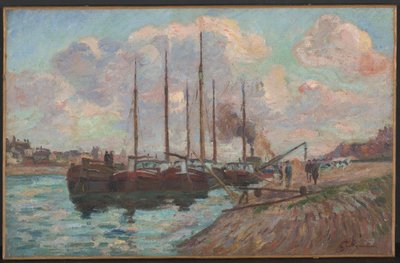 Austerlitzin laituri (öljy kankaalle) tekijältä Jean Baptiste Armand Guillaumin