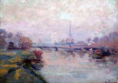Seine Pariisissa (öljy kankaalle) tekijältä Jean Baptiste Armand Guillaumin