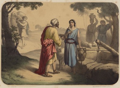 Eliezer Et Rebecca tekijältä Jean Baptiste Auguste Leloir