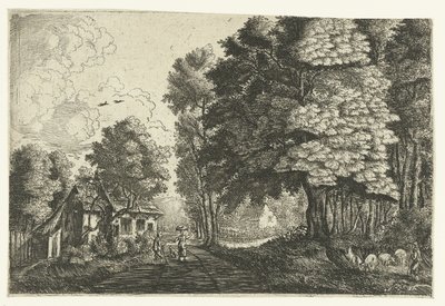 Paimen metsän reunassa tekijältä Jean Baptiste Bonnecroy