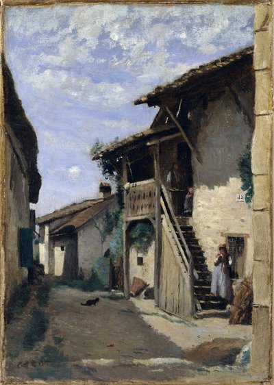 Kyläkatu: Dardagny, 1852, 1857 tai 1863. tekijältä Jean Baptiste Camille Corot