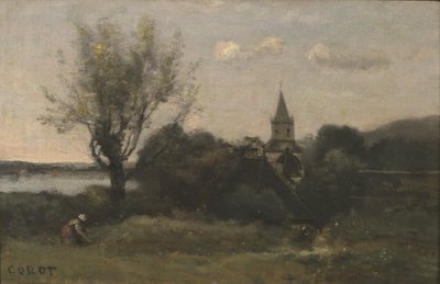 Ennery lähellä Auversia tekijältä Jean Baptiste Camille Corot