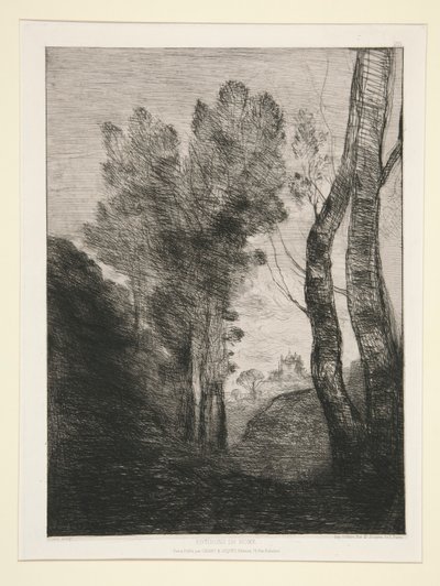 Environs de Rome (lähellä Roomaa) tekijältä Jean-Baptiste-Camille Corot