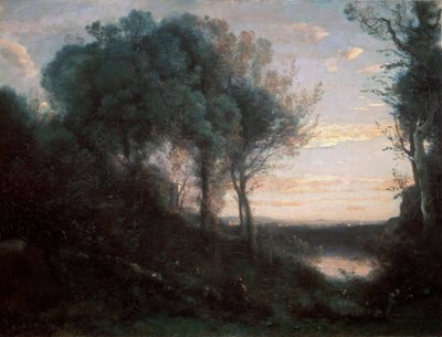 Ilta, 1850-1860. tekijältä Jean Baptiste Camille Corot