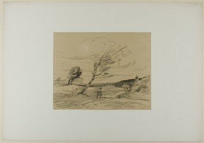 Tuulenpuuska tekijältä Jean-Baptiste-Camille Corot