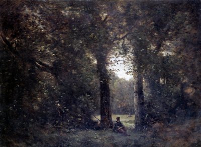 La cleriere, matkamuisto Avrayn kaupungista Camille Corotin maalaus (1796-1875) 1800-luvun su. 1x1,34 m. tekijältä Jean-Baptiste-Camille Corot
