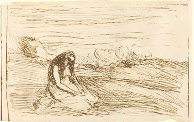 Maria Magdaleena meditaatiossa (Madeleine en meditation) tekijältä Jean Baptiste Camille Corot