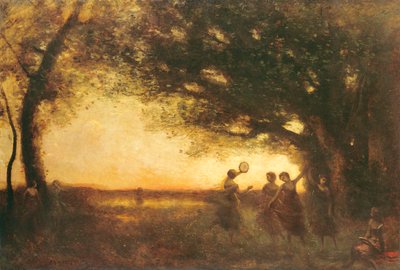 Illan iloja, 1875 tekijältä Jean Baptiste Camille Corot