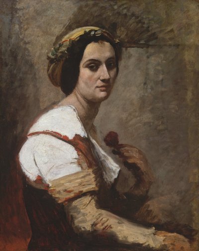 Sibylle, n. 1870 (öljy kankaalle) tekijältä Jean Baptiste Camille Corot
