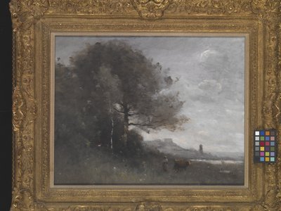 Matkamuisto Italiasta (öljy kankaalle) tekijältä Jean-Baptiste-Camille Corot